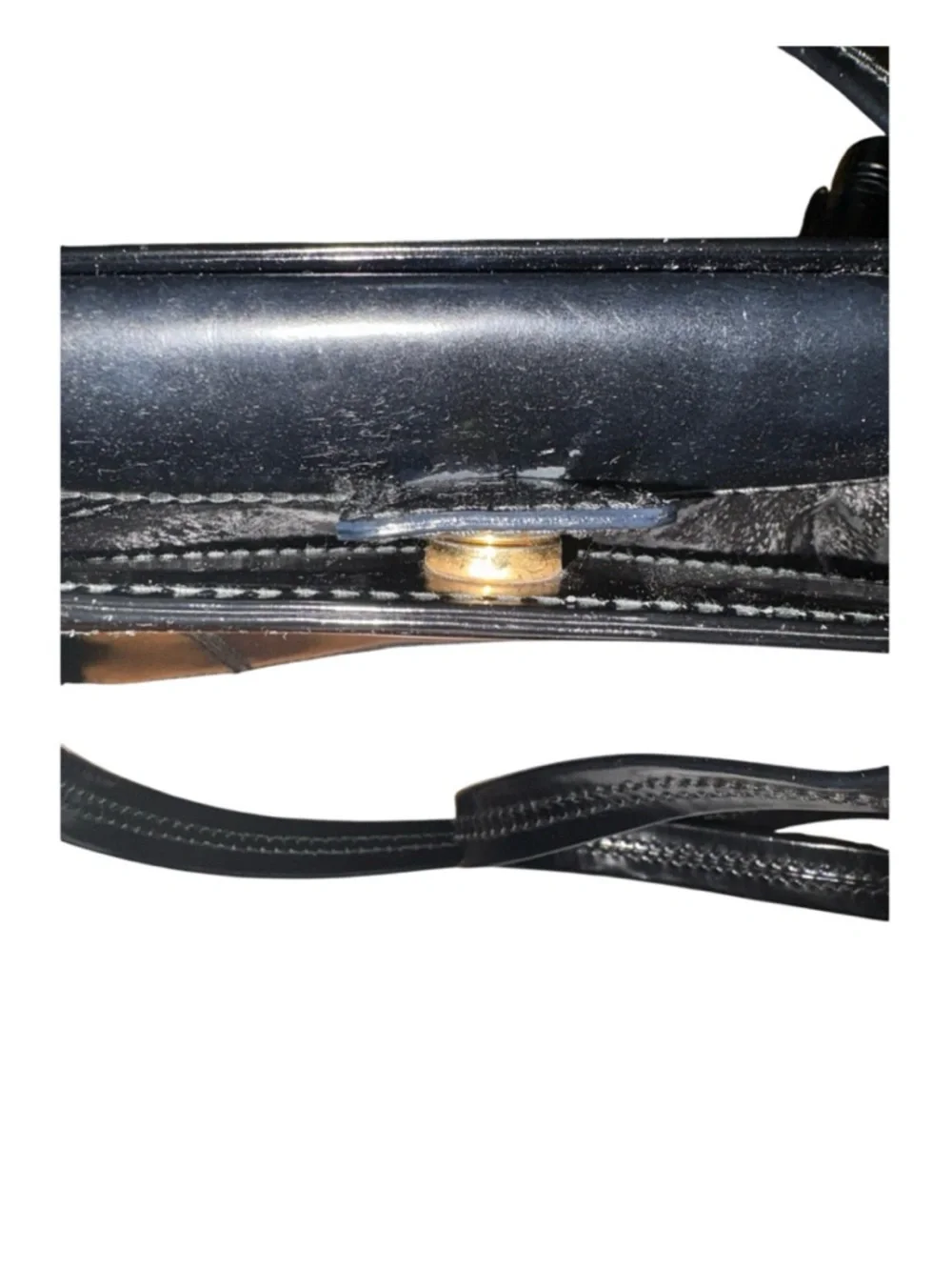 Vintage Gucci Black Leather Mini Tote Bag Italy Minimalist Y2K - Picture 9 of 10